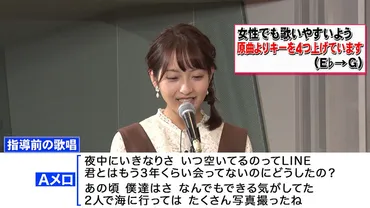 カラオケ100点トレーナー伝授「一日で歌がうまくなる方法～香水／瑛人」に藤本万梨乃アナがチャレンジ