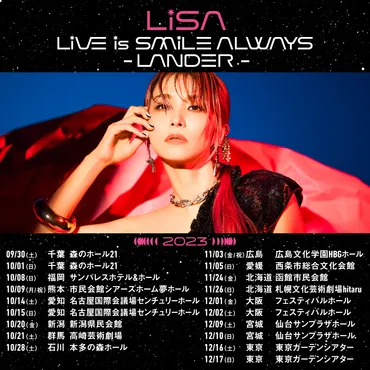 LiSAの全国ツアー「LiVE is Smile Always～LANDER～」って、どんなツアーだったの？LiSAのパフォーマンスが最高だったらしいよ!!?