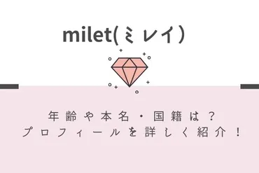 milet（ミレイ）の年齢や本名・国籍は？wiki風プロフィール紹介！