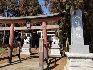 龍神社(茨城県南石下駅)の投稿(1回目)。正式は龍神社ですが、社号標には八龍神社とあります…ホトカミ