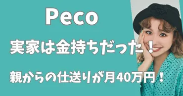 ぺこの実家は金持ちだった！親からの仕送りが月40万円だった！ 