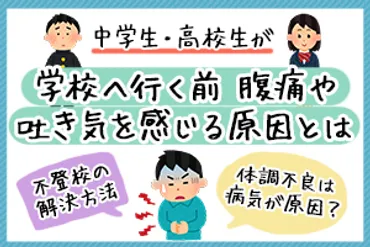 学校へ行く前腹痛や吐き気を感じる高校生・中学生の原因とは