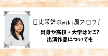 日比茉鈴、坊主頭で話題に！役者魂と今後の活躍とは？坊主頭姿に驚愕！！