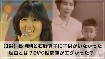 3選】長渕剛と石野真子に子供がいなかった理由とは？DVや姑問題がエグかった？ 