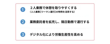 2024年4月適用の改善基準告示を解説！トラック・バス・タクシー運転者の労働時間や罰則は？ 