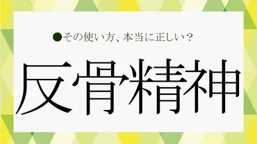 反骨精神」とは？意味や具体的な特徴、類語・言い換え表現でわかりやすく解説！ 