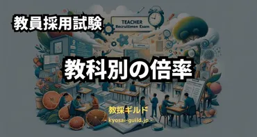 教科別】教員採用試験の倍率を科目ごとに徹底解説【校種別】 