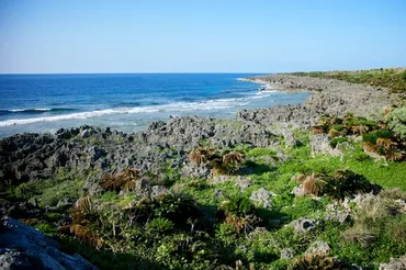 映画「ナビィの恋」の舞台、塩の名産地で知られる島、粟国島（あぐにじま） 