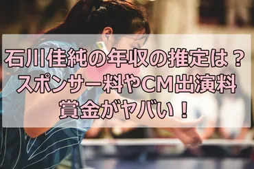 石川佳純の年収の推定は？スポンサー料やCM出演料や賞金がヤバい！