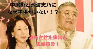 中尾彬と池波志乃になぜ子供がいない？決断させた病気と夫婦愛 ...