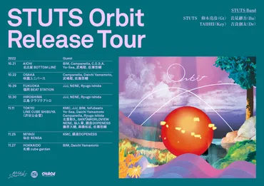 STUTSの『Orbit』リリースツアーのゲストアーティストが発表 ...