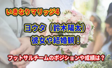 いきなりマリッジ4 ヨウタ（鈴木陽太）の彼女や結婚観 ...