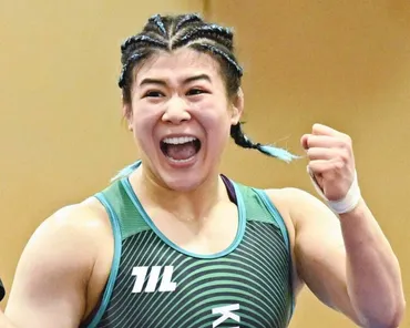 ２０歳尾崎 パリ五輪代表 レスリング女子６８キロ級 