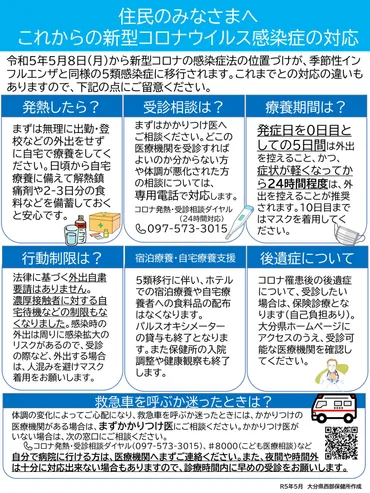 新型コロナウイルス感染症】5月8日以降の対応について／玖珠町