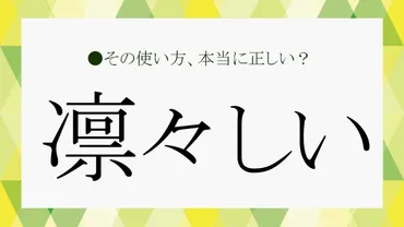 凛々しい」ってほめ言葉？意味や具体的な特徴、言い換え表現を ...