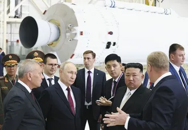 プーチン氏、金正恩氏と「急接近」見せつけ 宇宙基地で会談し「衛星」協力言及 制裁、警告も意に介さず：東京新聞 TOKYO Web