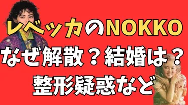 NOKKO、REBECCA再始動！？新曲発表の裏側とは？40周年記念、新曲リリースとは！！