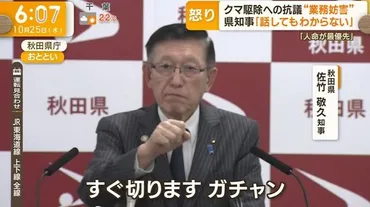 熊駆除への抗議電話→「すぐ切ります！業務妨害」秋田県知事の「人命最優先」会見に称賛の声