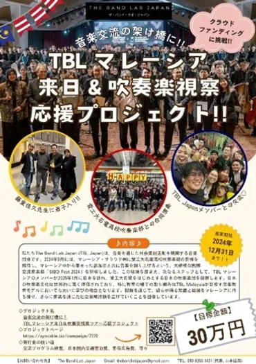 ご支援のお願い クラウドファンディング「TBLマレーシア来日を応援！」 – 東京外語会 会員便り