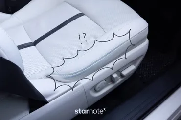 たったのか月でジーンズの色移り新車の白レザーシートをクリーナーで掃除してみた。