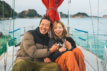 新婚さんいらっしゃい！」出会って3日目の夜にプロポーズ！？ しかし、妻には結婚を前提に同棲中の彼が・・・ ヨットで日本一周しながら海上で生活する新婚さん ！！