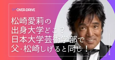 松崎愛莉は日本大学出身！学歴は芸術学部で父親松崎しげると同じ！ 