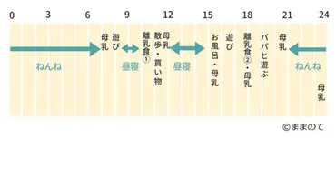 生後7ヶ月の赤ちゃん、生活リズムは？1日のスケジュール例とは！？