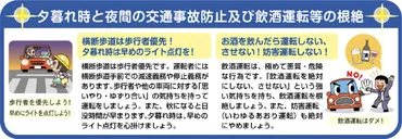 本日9/21から10日間「秋の全国交通安全運動」スタート！今秋の重点項目を3分で知る！