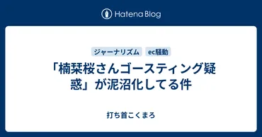 楠栞桜さんゴースティング疑惑」が泥沼化してる件 