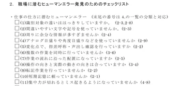 ものづくりにおけるヒューマンエラーの原因と対策 