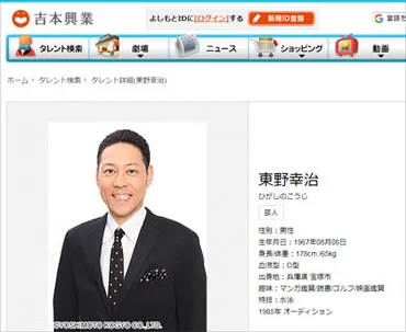 東野幸治、「オレは吉本の序列No.5」発言で゛今田耕司とどっちが上か゛論争が勃発