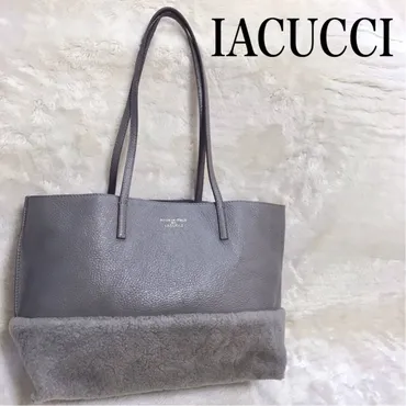 公式サイト トートバッグ レザー 切り替え ファー イアクッチ IACUCCI 美品 肩がけ ショルダーバッグ ハンドバッグ ムートン その他 