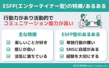 MBTI診断】ESFP(エンターテイナー型)の向いてる職業/適職一覧 