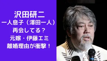 沢田研二は一人息子(澤田一人)と再会してる？元嫁・伊藤エミとの離婚理由が衝撃的だった！