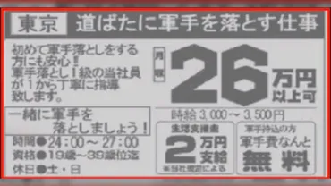 裏バイト」の中でも屈指の理不尽エピソード「軍手落とし」。このアルバイトってほんとにあるの！？ 