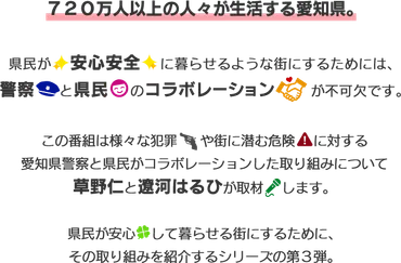 愛知県警と県民のコラボレーション 広がれ！あいちコラボ ～安心・安全な街をみんなで～：中京テレビ