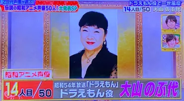 ドラえもんの声優、大山ぶ代はどんな人？生涯と夫・砂川啓介との関係をたどる愛すべきドラえもんの声優とは！？