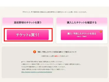 甲チケ」高校野球チケット販売サイトについて 